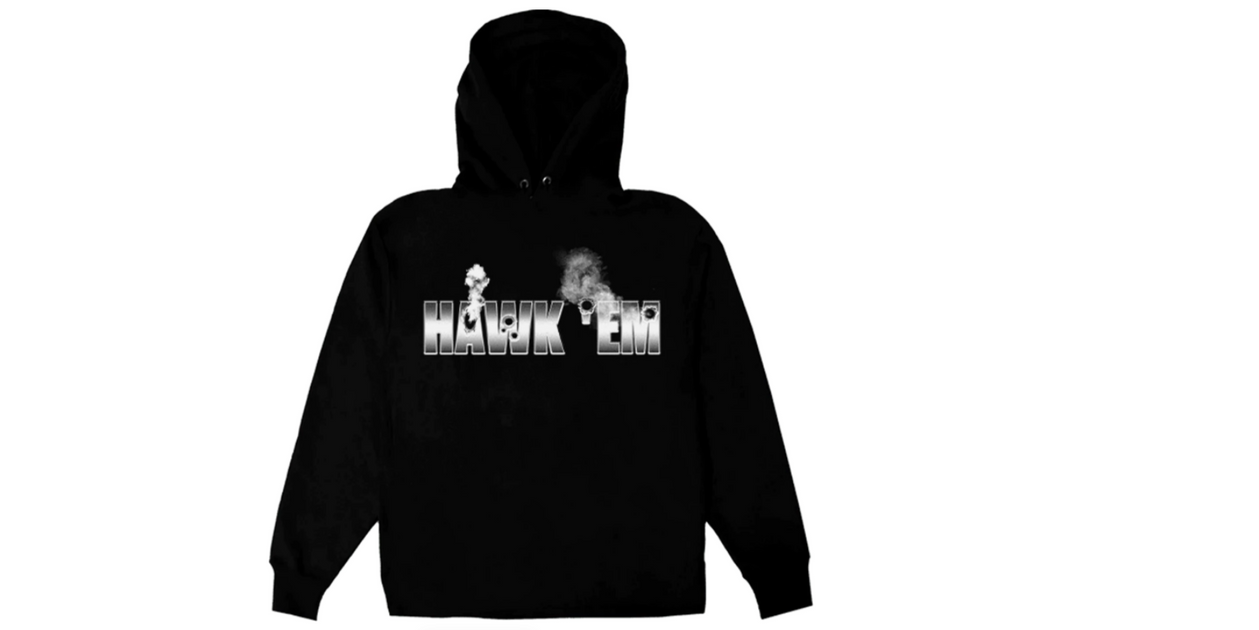 Pop Smoke x Vlone Hawk Em Hoodie Black Rundown LA