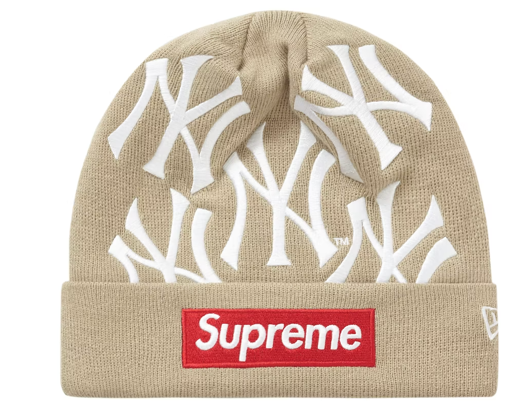 Supreme x New York Yankees x New Era Box Logo Beanie - Blue