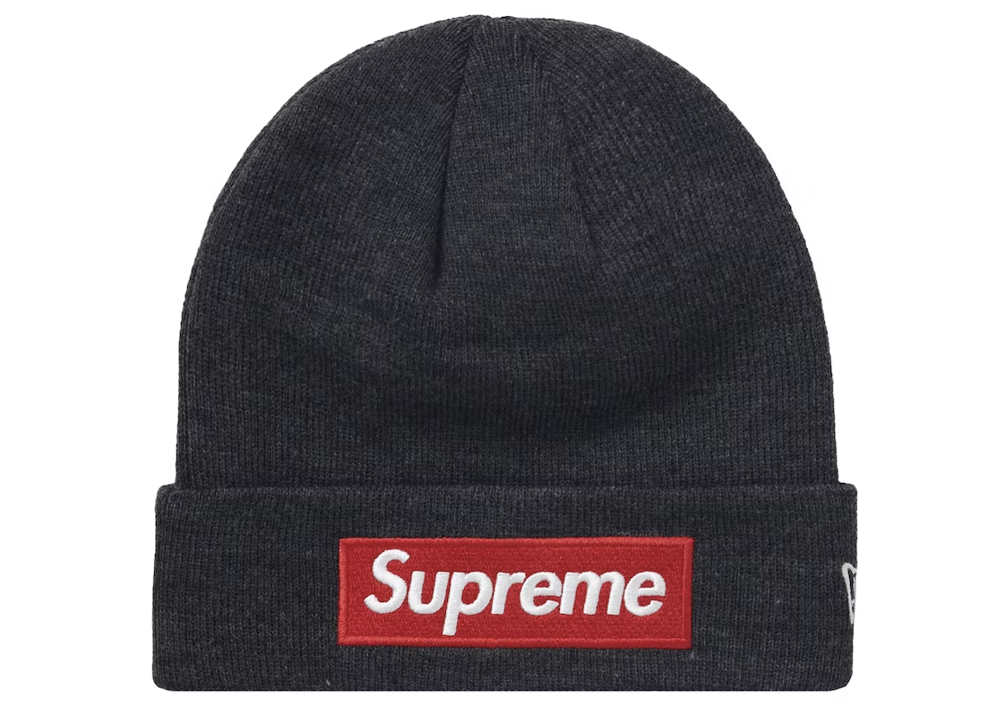 Supreme New Era Box Logo Beanie (FW21) Charcoal – Rundown LA